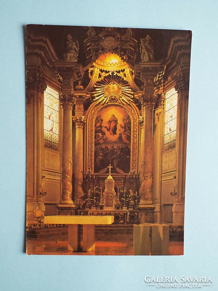 Postcard (5) - kalocsa - cathedral - high altar 1970s - (photo: Csobaji predecessor)