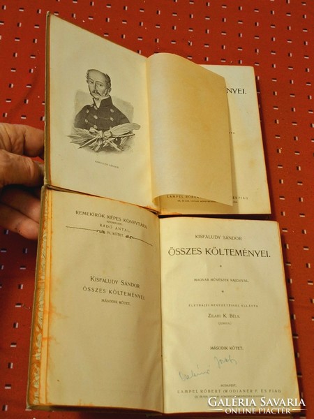 1905k. REMEKIRÓK KÉPES KÖNYVTÁRA "LILIOMOS"  2.-3.- KISFALUDY  MUNKÁI I.-II.- ARCKÉPES! ILLUSZTRÁLT!