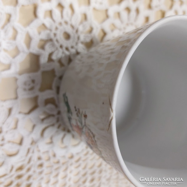 2 Zsolnay porcelain mugs, fairytale pattern
