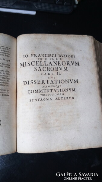 Buddeus: Miscellanea sacra sive dissertationum... - 1727
