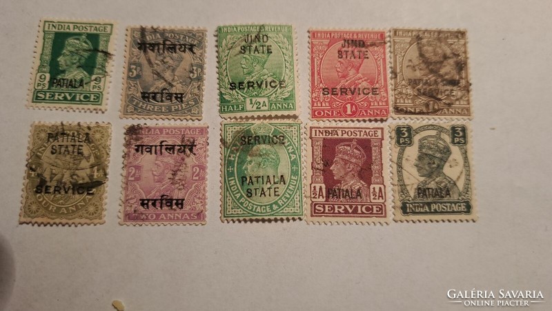 Indiai Anna bélyegek a Brit gyarmat  időszakból