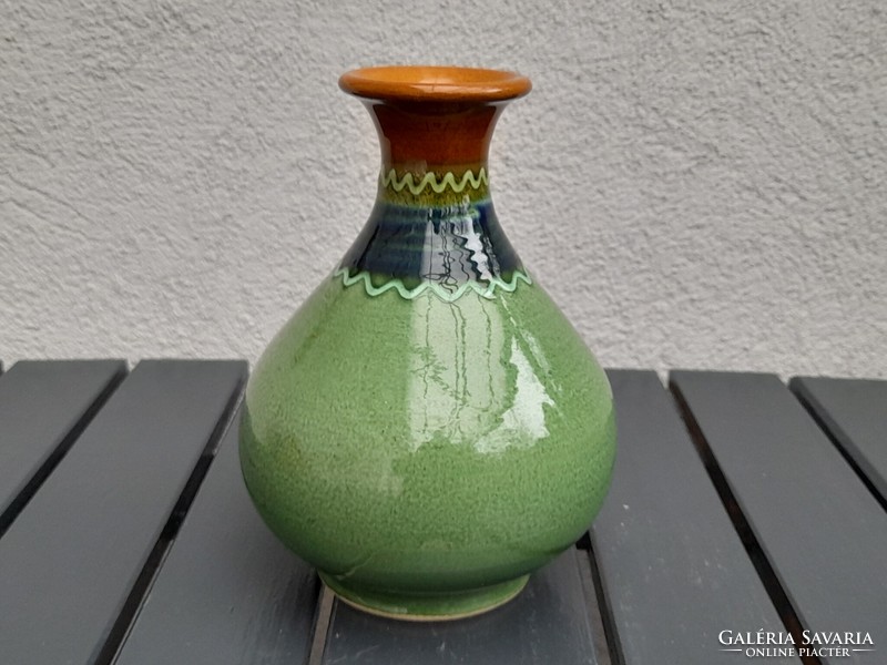 Gyönyörű vastag mázas kerámia váza