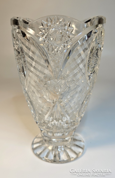 Polished crystal vase