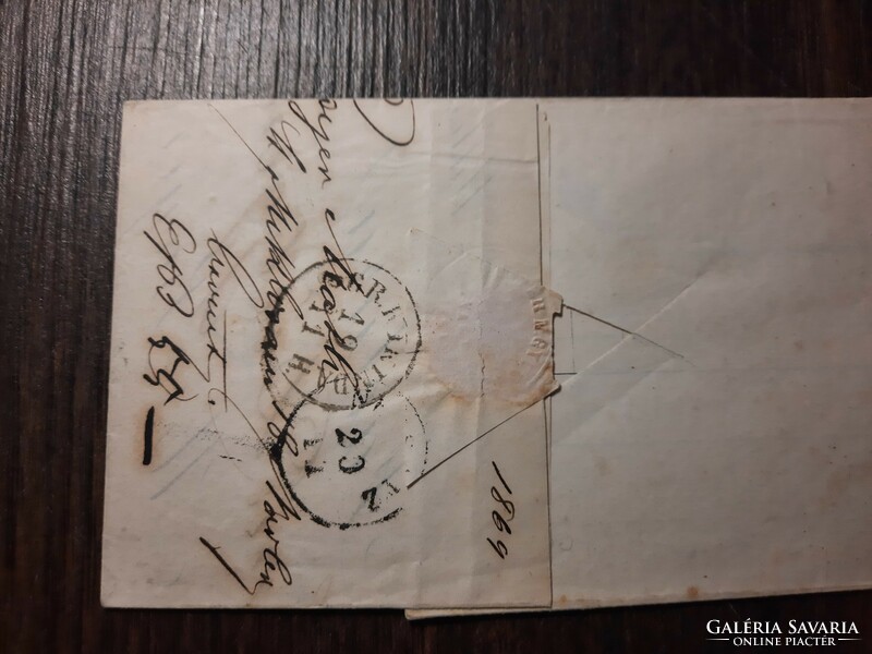 1864. 10 Cr. On a letter g.St.Miklós-g.R.Kikinda-neusatt