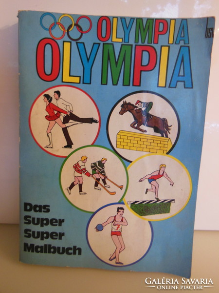 KÖNYV - 1972  OLYMPIA - FOGLALKOZTATÓ - SZÍNEZŐ - 32 x 23 x 2,5 cm - NÉMET- HIBÁTLAN