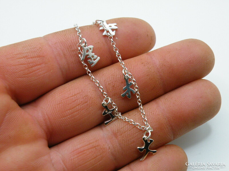 Uk0088 silver bracelet with Chinese characters charms 925