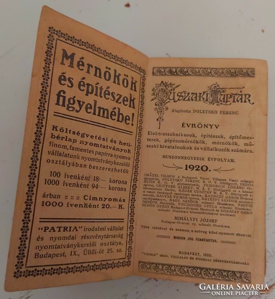 Régi iratok, levelek, születés anyakönyvi kivonatok, évkönyv 1920ból