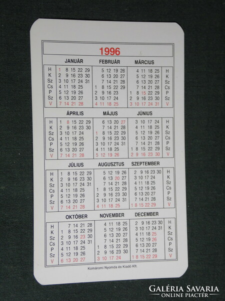 Card calendar, sa-kraft consulting accountant, car rental company, Pécs, 1996, (5)