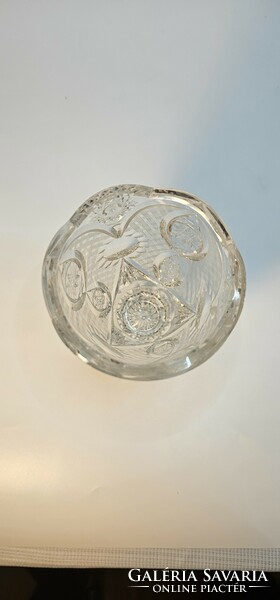 Polished crystal vase