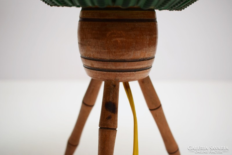 Mid century lamp / retro lamp / tripod / space lamp / space age / turned wooden lamp