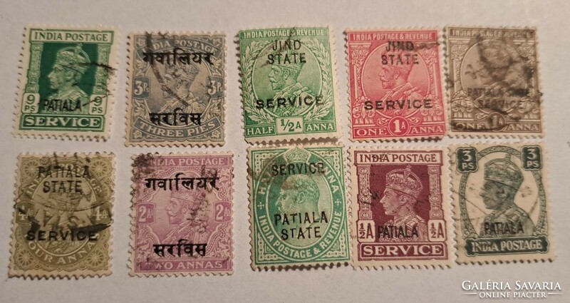 Indiai Anna bélyegek a Brit gyarmat  időszakból