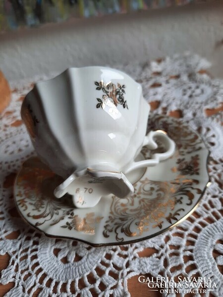 Alka-kunst with German porcelain coffee cup base, middle of xx.Szd, in a completely new condition