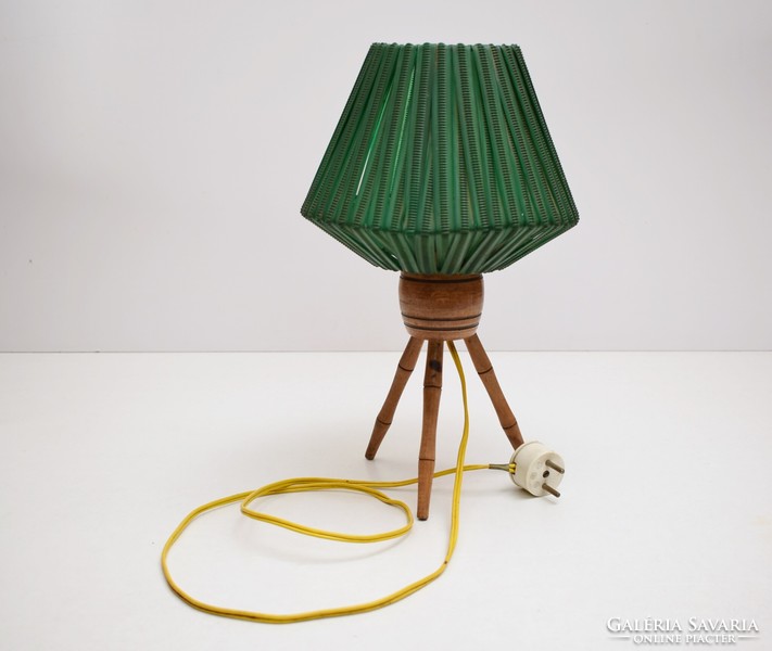 Mid century lamp / retro lamp / tripod / space lamp / space age / turned wooden lamp