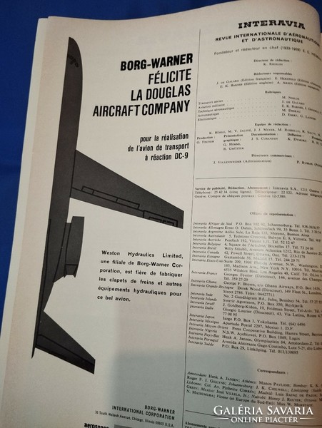 Régi francia 1965-ös repülős újság /magazin