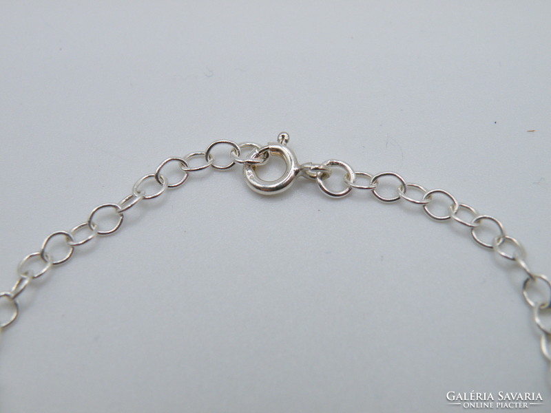 Uk0085 silver heart and padlock pendant bracelet 925