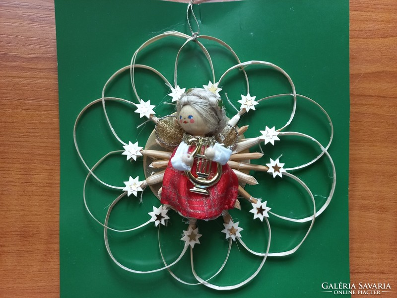 Vintage handmade angel Christmas pendant