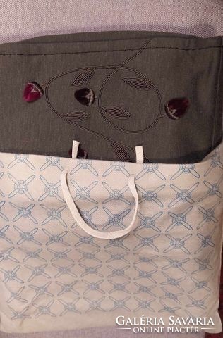 Vintage, never worn laura biagiotti velvet rosebud messenger bag with dust bag