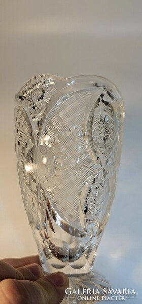 Polished crystal vase