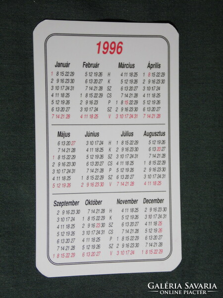Card calendar, zo-trans-coop kft., Trade, transport, Pécs 1996, (5)