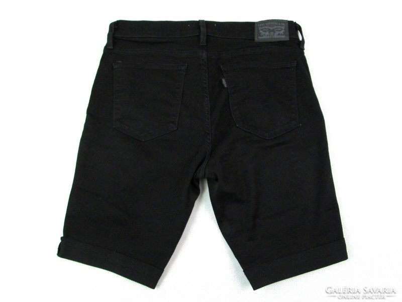 Original Levis 710 super skinny (w29) women's black stretch shorts / knee breeches