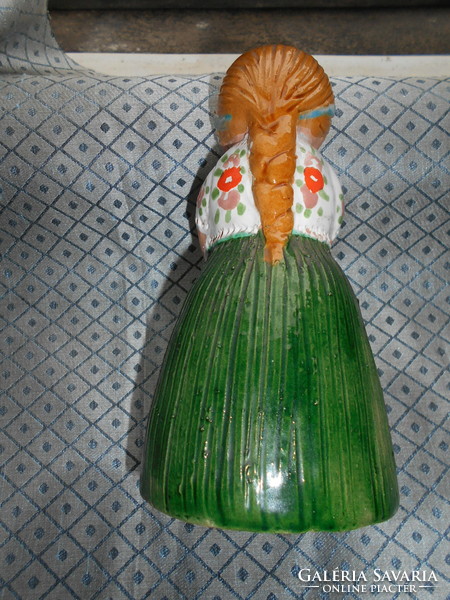 Ceramic figurine vase-girl in folk costume