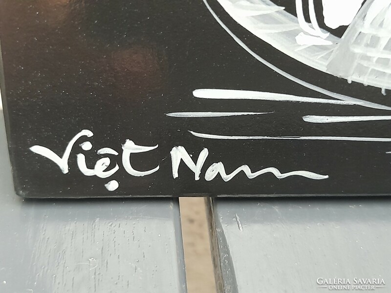 Jelzett Vietnam lakk festmény