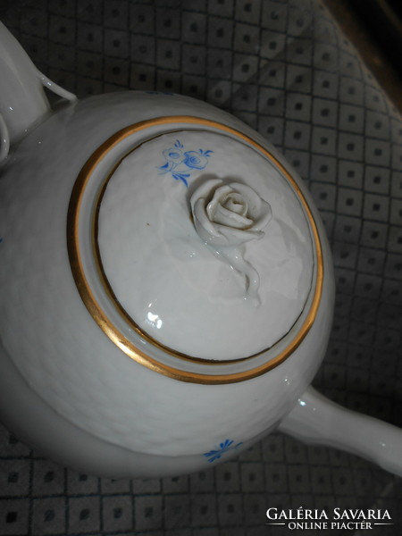 Herendi virág mintás porcelán  - kávés kanna- kancsó