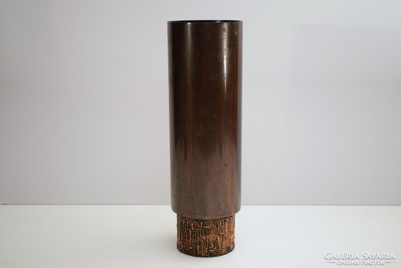 Mid Century Iparművészeti Réz Váza / Retró váza