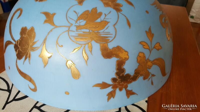 A special, blue-gold chandelier lampshade with a diameter of 45 cm is for sale