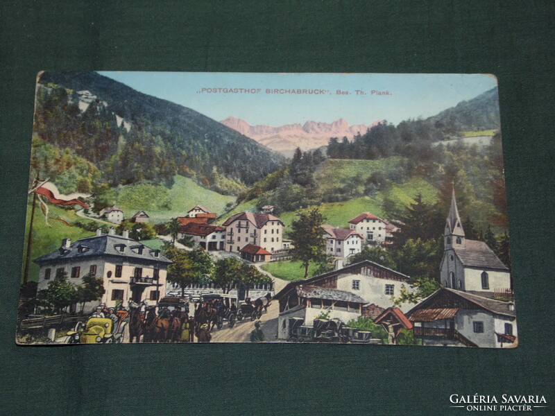 Képeslap, Postkarte, Postgasthof Birchabruck, Bes. The Plank. világháborús, honvéd,katona