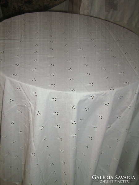 Beautiful white madeira tablecloth