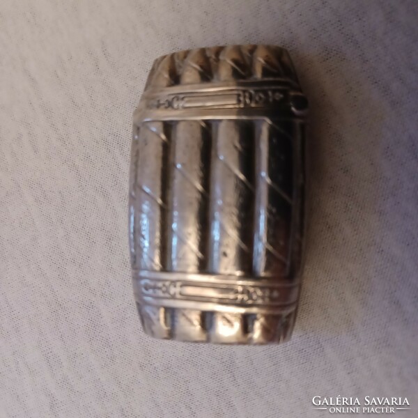 Antique silver match holder gilded inside, with hallmark, master mark. Cigar pack shape
