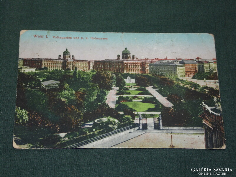 Postcard, postcard, Austria, Vienna 1. Volksgarten und h. K. Hotmuseen