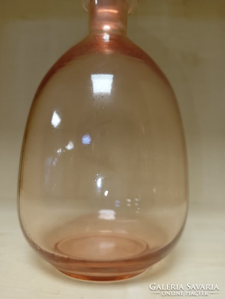 Art deco rózsaszín dugós üveg