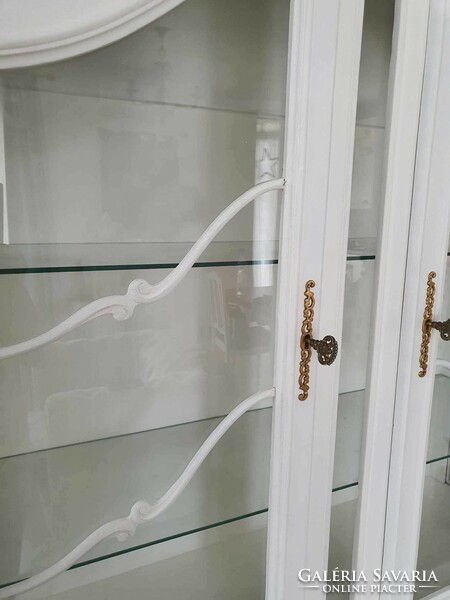 Antique white freshly painted display case