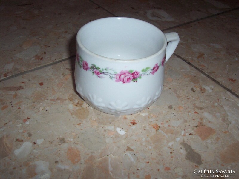 Virágos számozott antik csésze