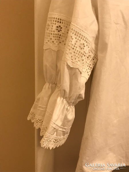 New! Traditional, very beautiful, lacy linen blouse with Hungarian decoration. I got it from Transylvania.