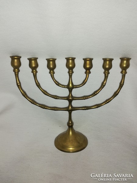 A rare brass menorah from the 1930s