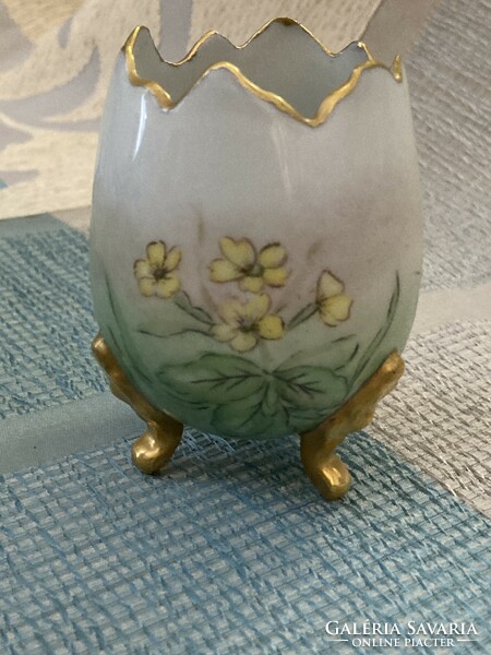 Antik Limoges feltört tojás váza