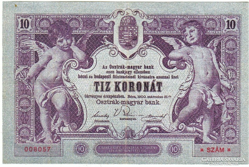 Hungary 10 crown draft 1900