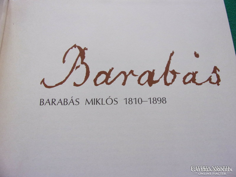 Barabás' work of the painter Miklós Barabás 1810-1898