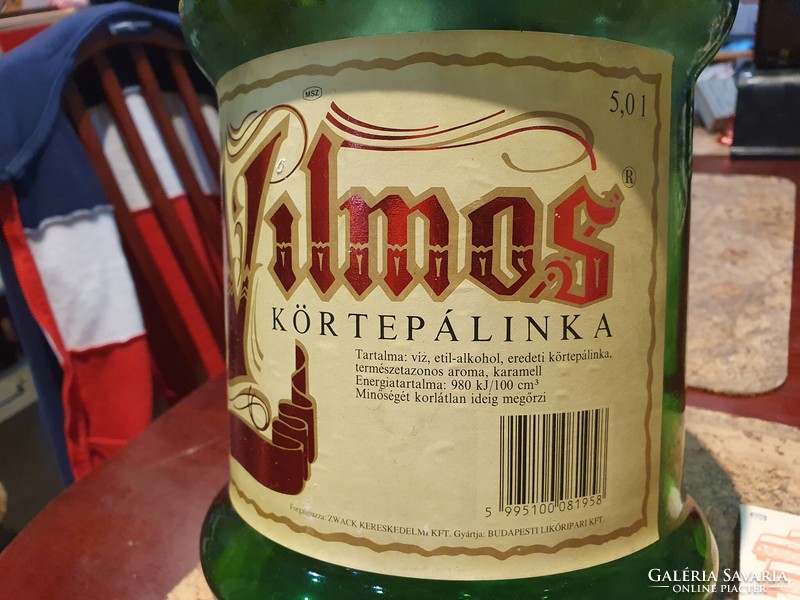 5 Liter Vilmos Pear Pálinka bottle in very nice condition