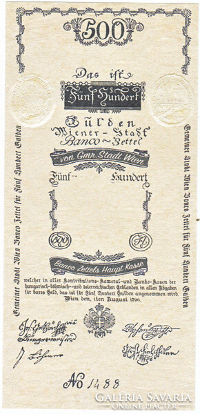 Ausztria 500 Osztrák-Magyar gulden 1796 REPLIKA  UNC