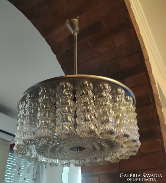 Mid-century Italian glass chandelier
