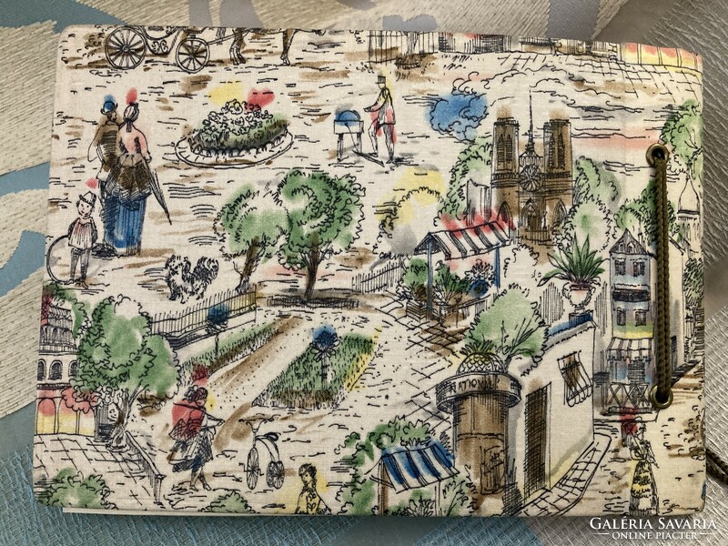 A special old photo album with a textile cover