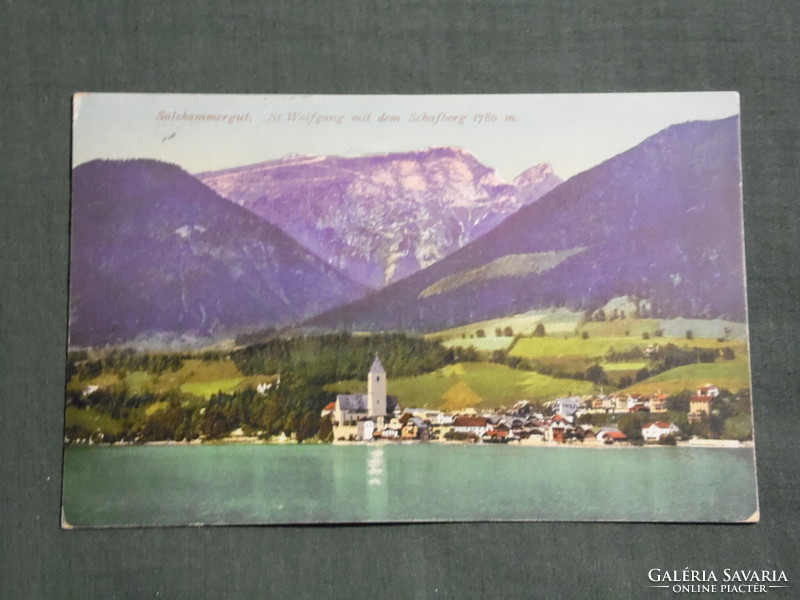 Postcard, postcard, Austria, Balskammergut. St. Wolfgang mit dem schafberg 1780 m.