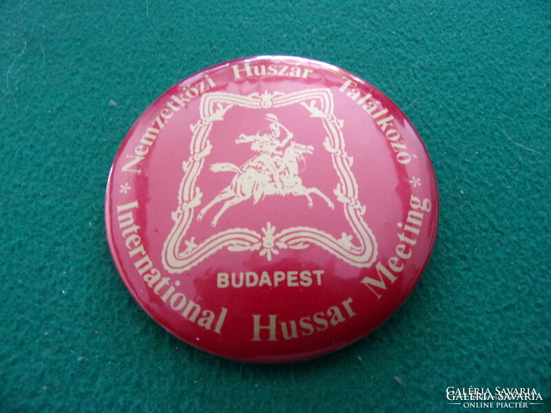 International hussar meeting budapest inscription badge