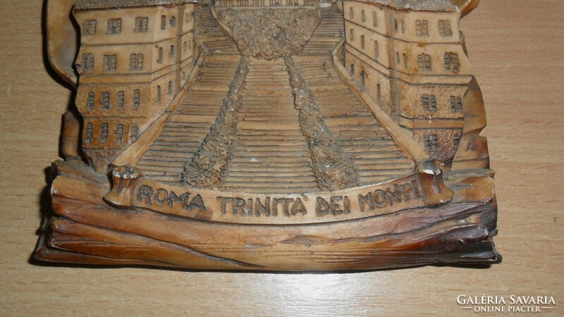 Roma trinitá dei monti commemorative object - souvenir. Wall decoration 15 x 17 cm.