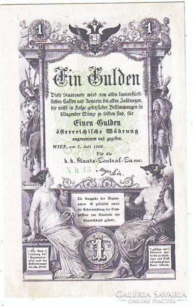 Austria 1 Austro-Hungarian gulden1866 replica unc