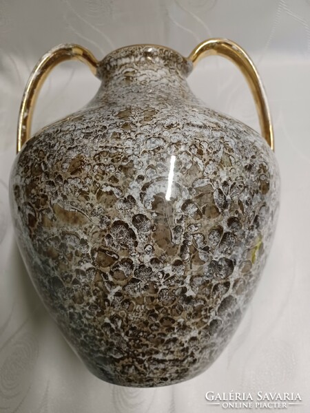Art deco crystal-glazed Kispest vase